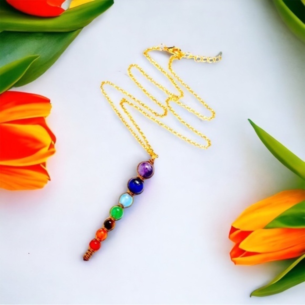 🫶🏻 Chakra Pendulum Necklace 22”